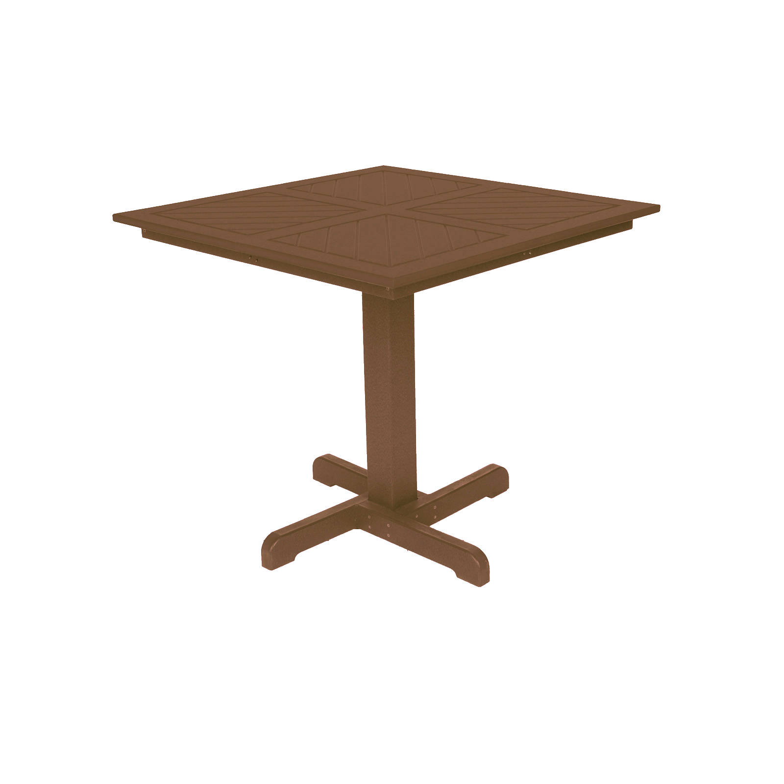Caf&#233; Commercial Grade 35" Square Dining Table, Brown