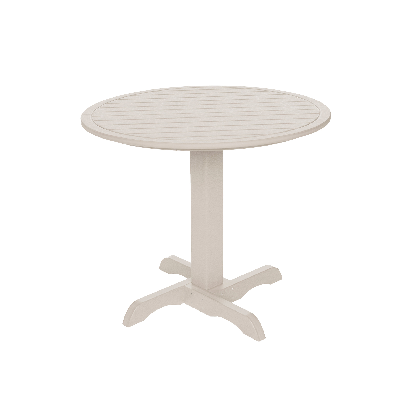 Caf&#233; Commercial Grade 35" Round Dining Table, Driftwood