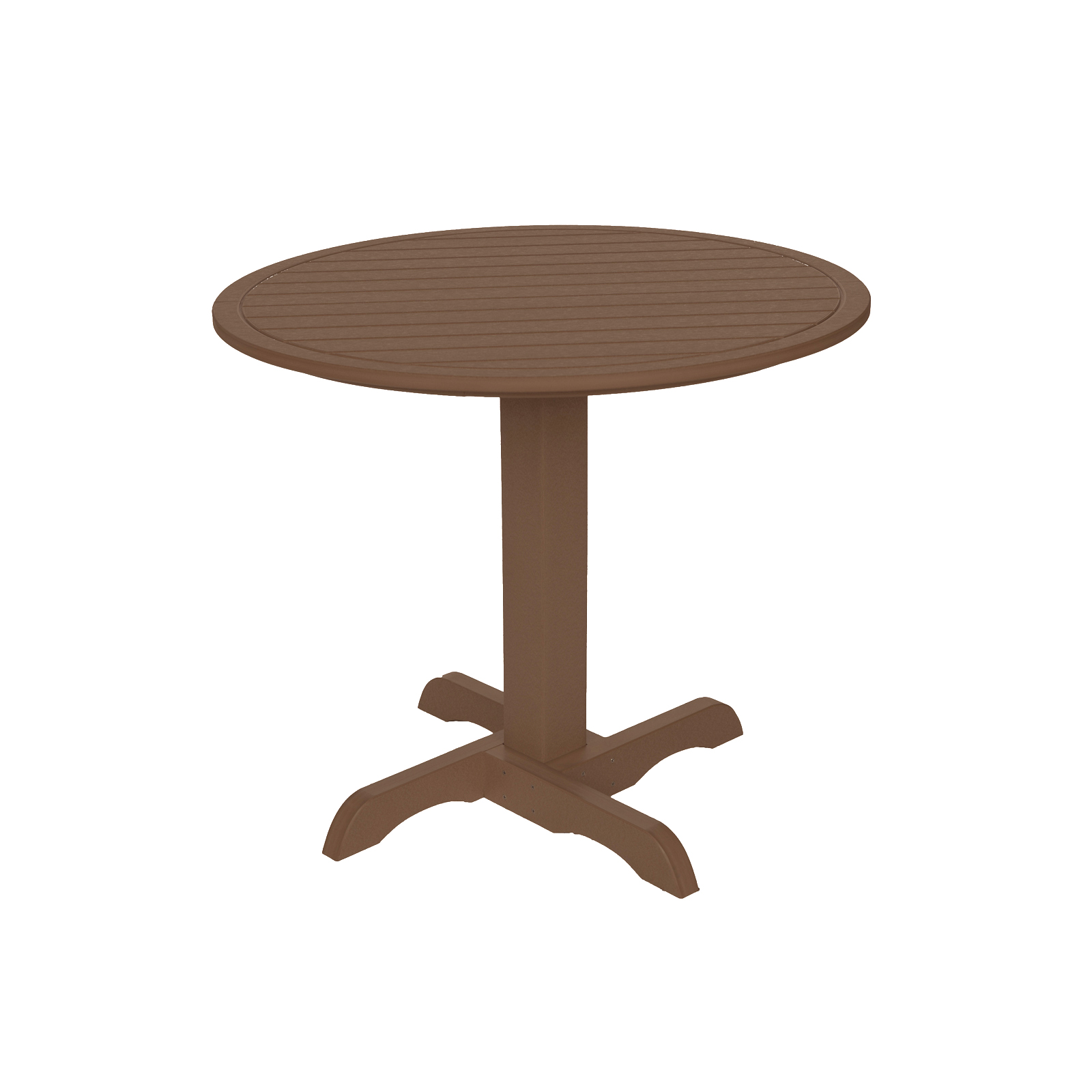 Caf&#233; Commercial Grade 35" Round Dining Table, Brown