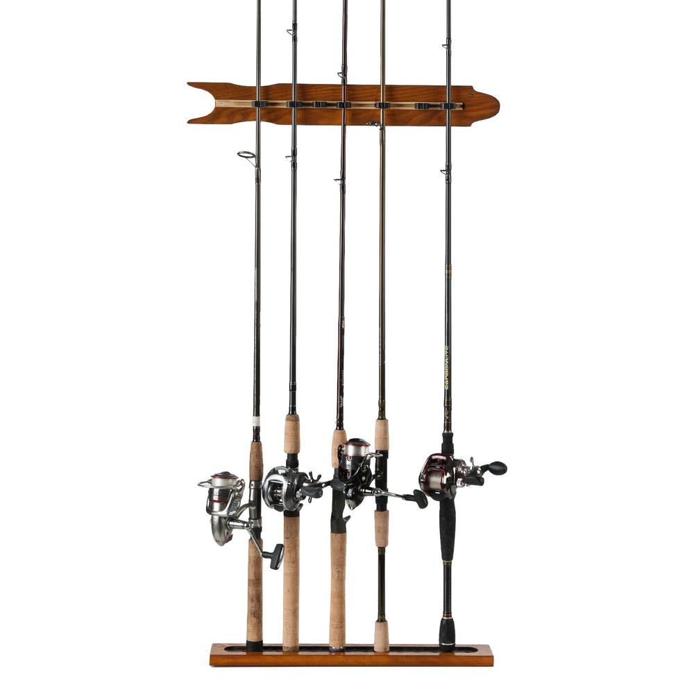 Organized Fishing Modular Wall Rack - Oak