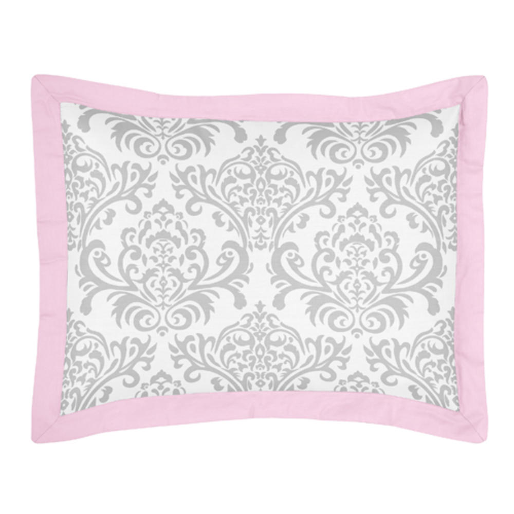 Sweet Jojo Designs Pink and Gray Elizabeth Collection 3pc Full/Queen Bedding Set