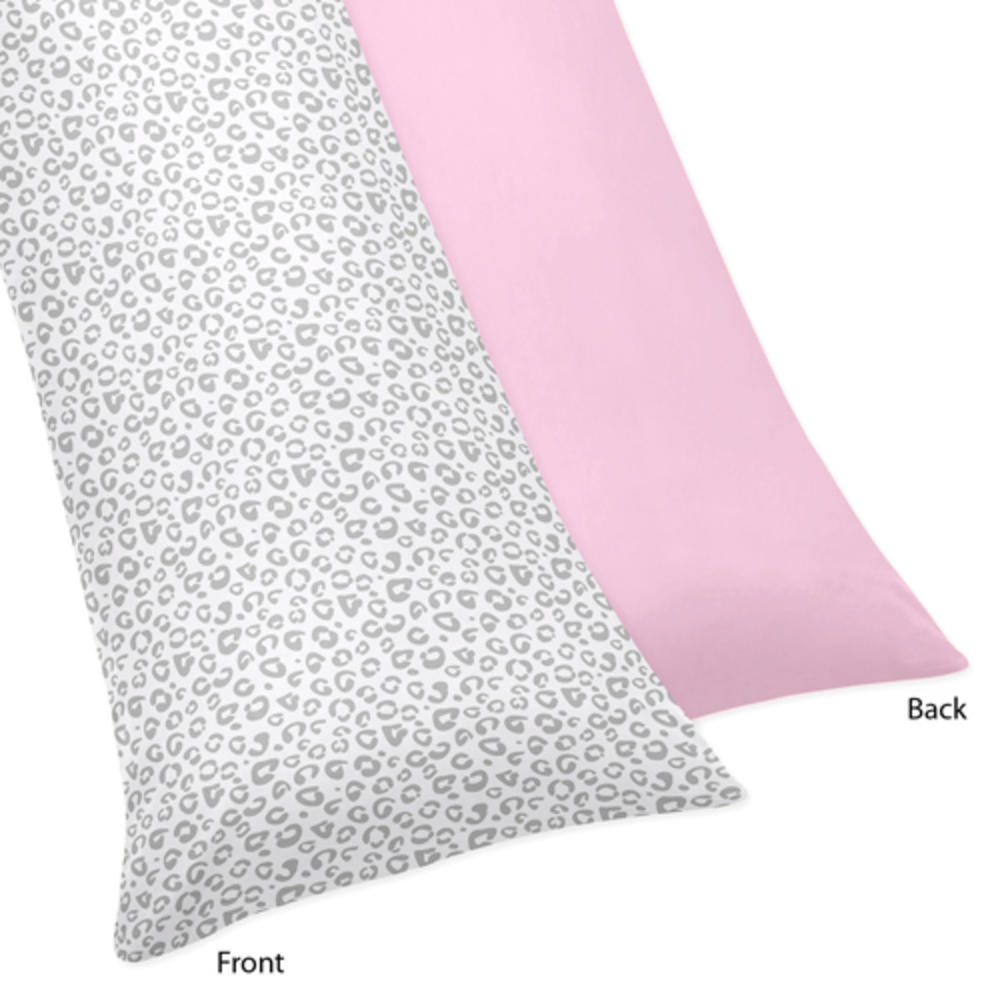 Sweet Jojo Designs Body Pillow Case for the Pink and Gray Kenya Collection by