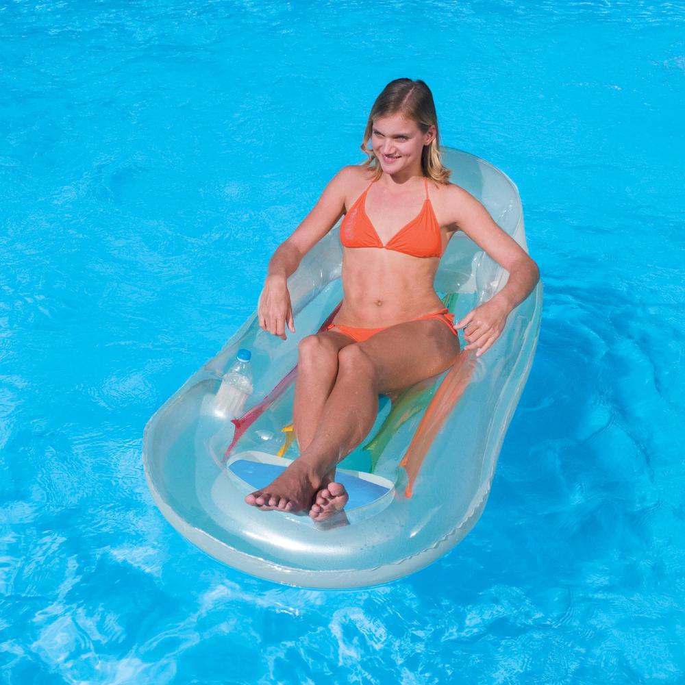 Designer Fashion Tanning Inflatable Pool Lounge - White