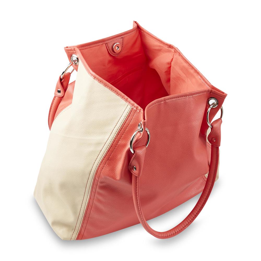 Junior's Forever Glossy Tote Handbag - Colorblock