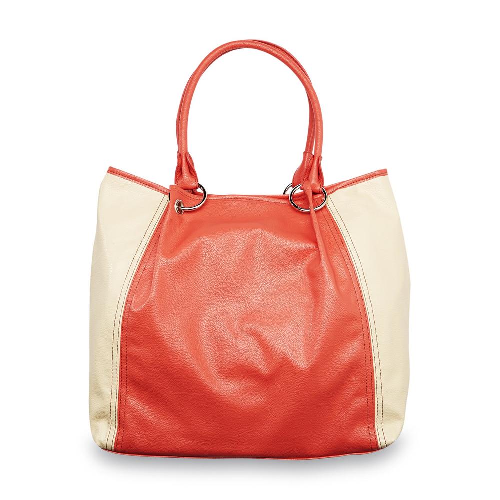 Junior's Forever Glossy Tote Handbag - Colorblock