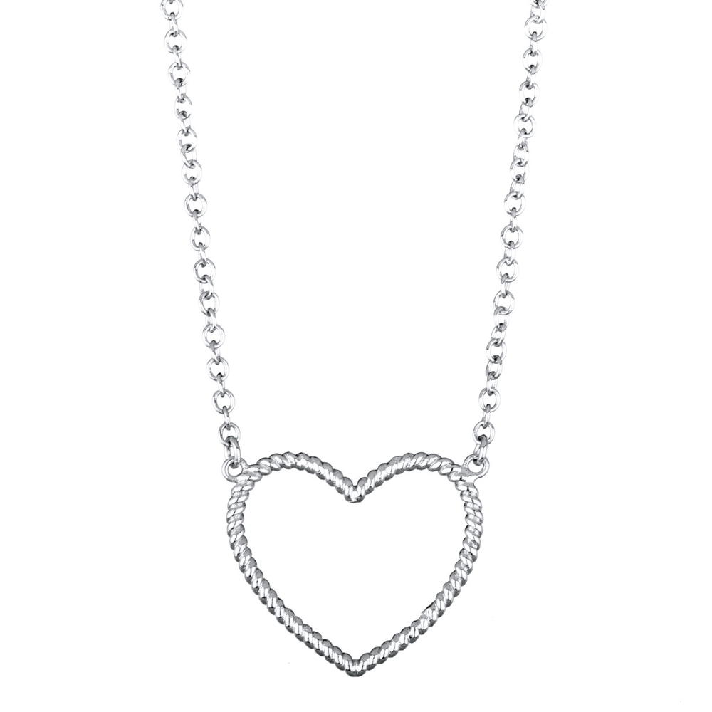 Chloe's Beaded Heart Charm Necklace