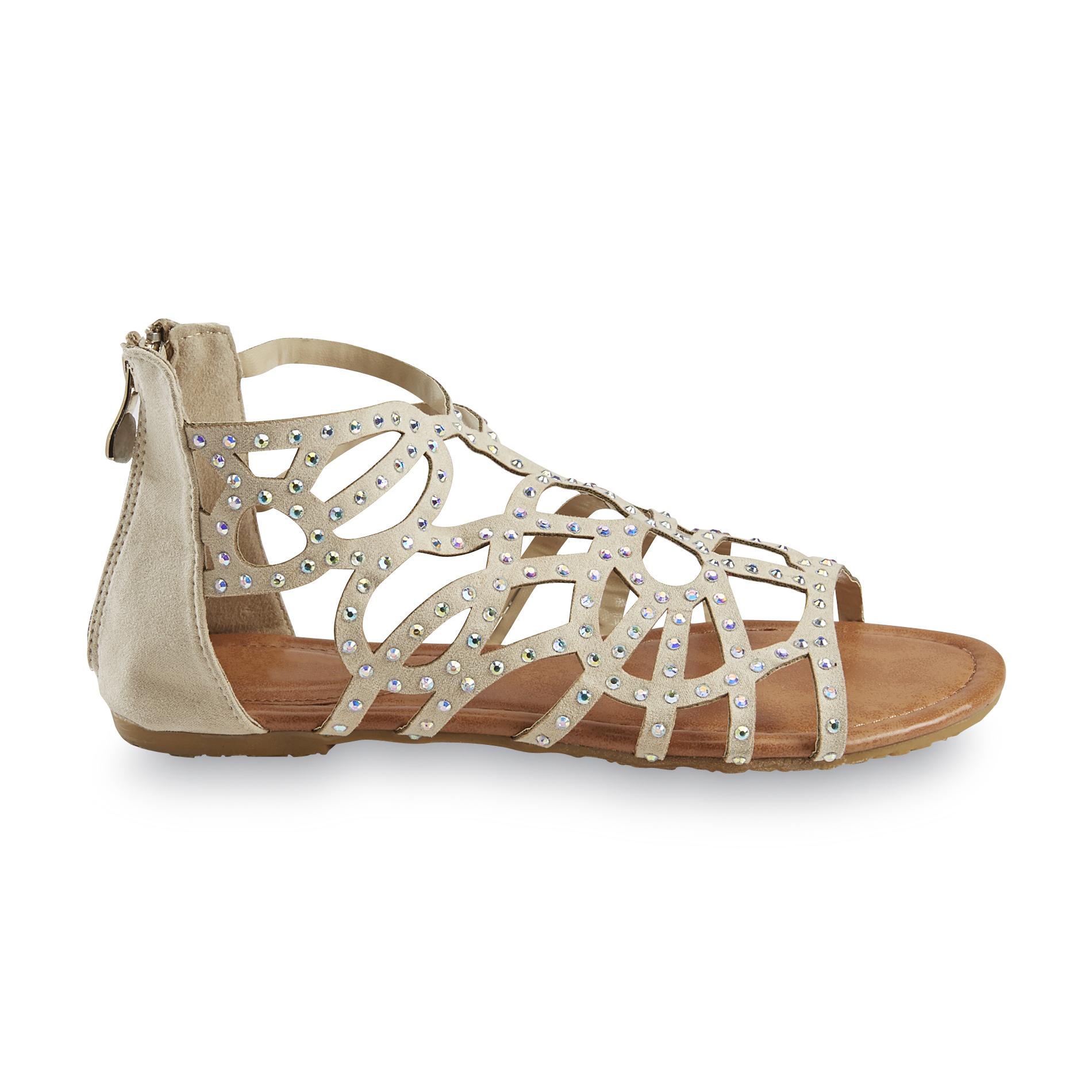 Misha Tan Jeweled Gladiator Sandal - Clothing, Shoes  Jewelry - Shoes ...