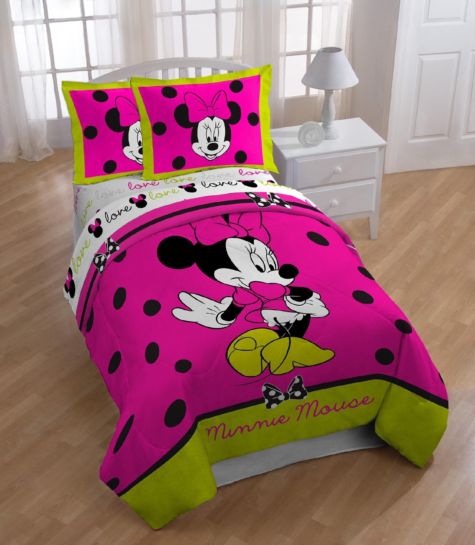 Disney Minnie Neon Twin Full forter Home Bed & Bath Bedding