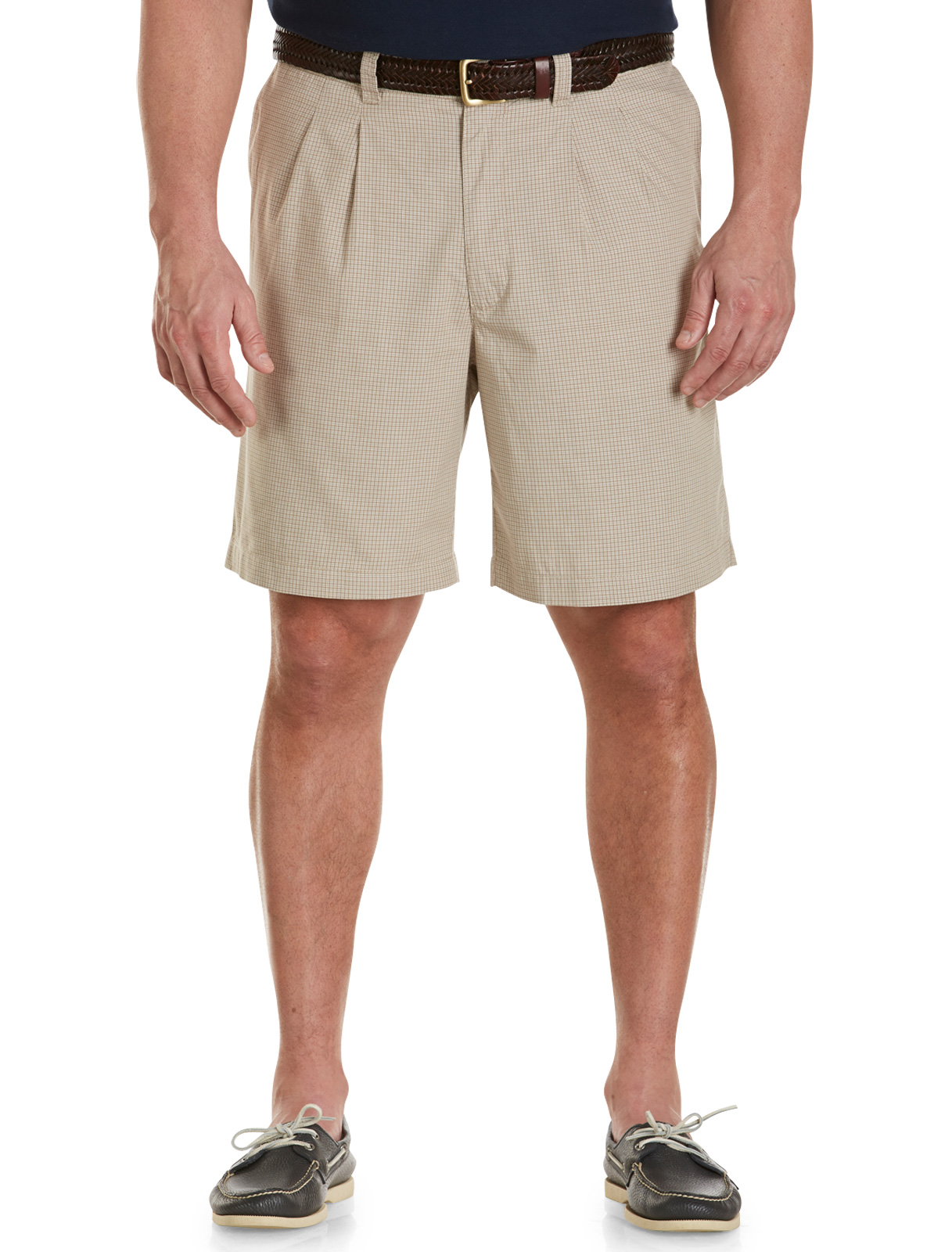 Harbor Bay Pleated Plaid Shorts