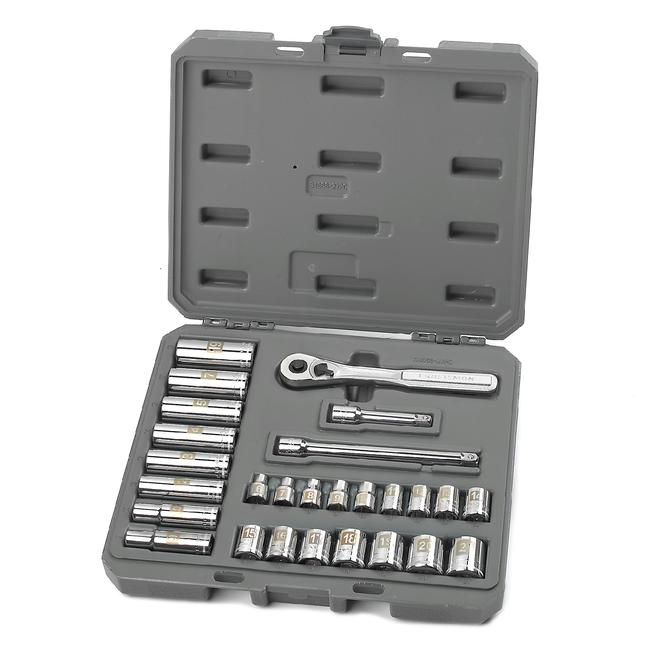 Craftsman Socket Wrench Set 27 Piece Metric Standard Deep Mechanic