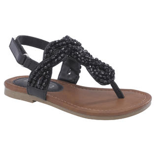 Bongo Toddler Girl's Beaded Sandal Vanna - Black - Clothing, Shoes ...