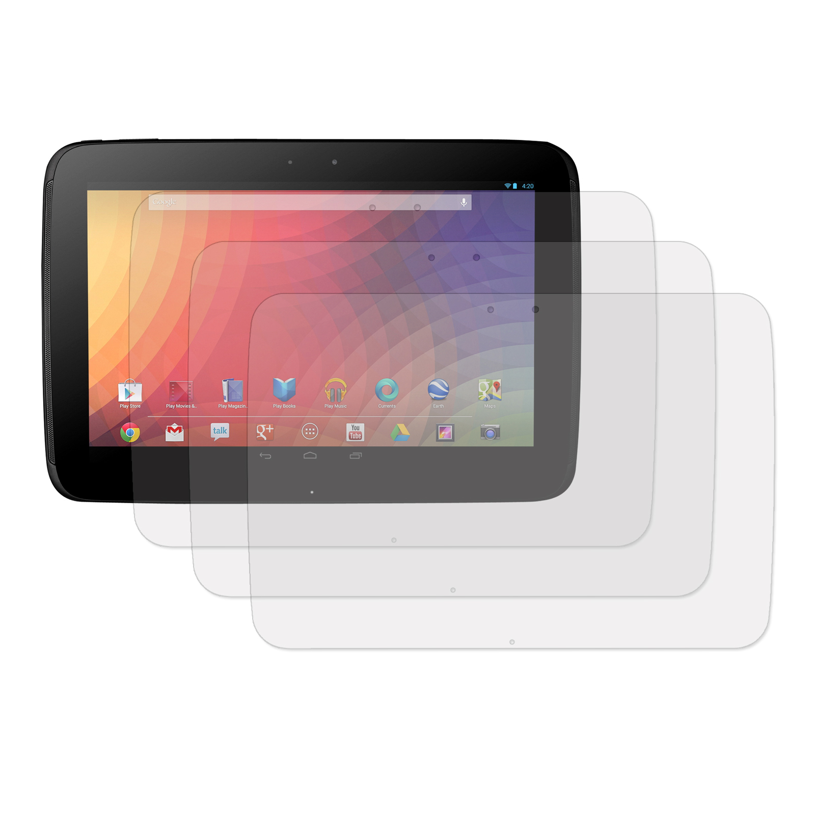 Screen Protector for Google Nexus 10- Set of 3