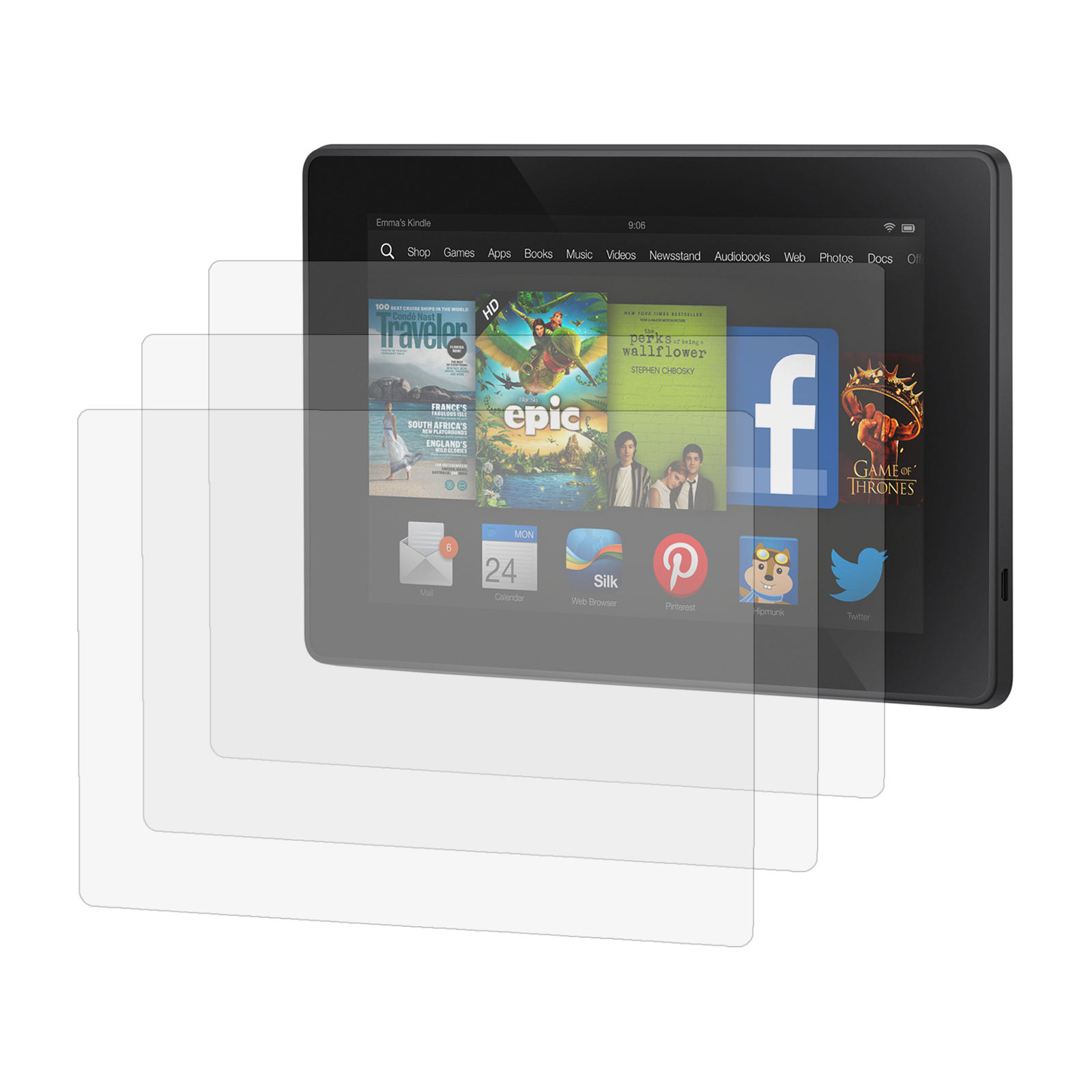 Screen Protector for Kindle Fire HD 7- Set of 3