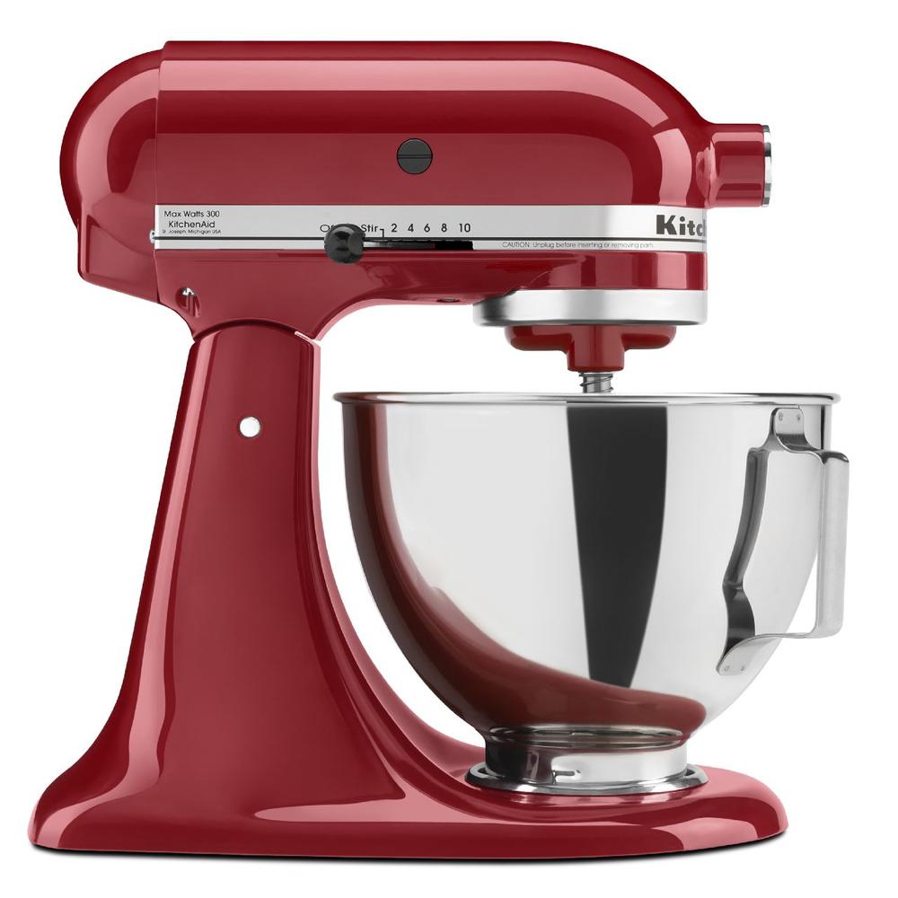 4.5 Quart Stand Mixer with Stainless Steel Bowl, Empire Red