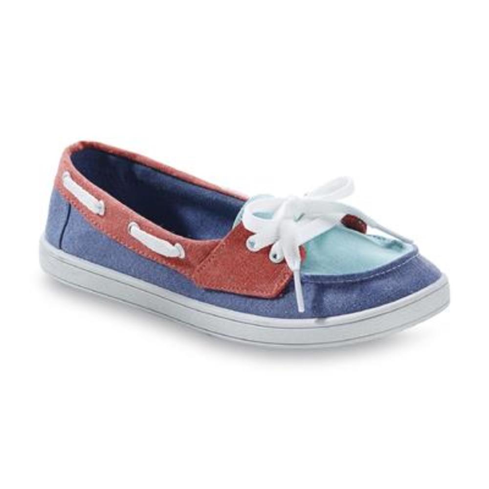 Women's Caley Turquoise/Pink Canvas Boat Shoe