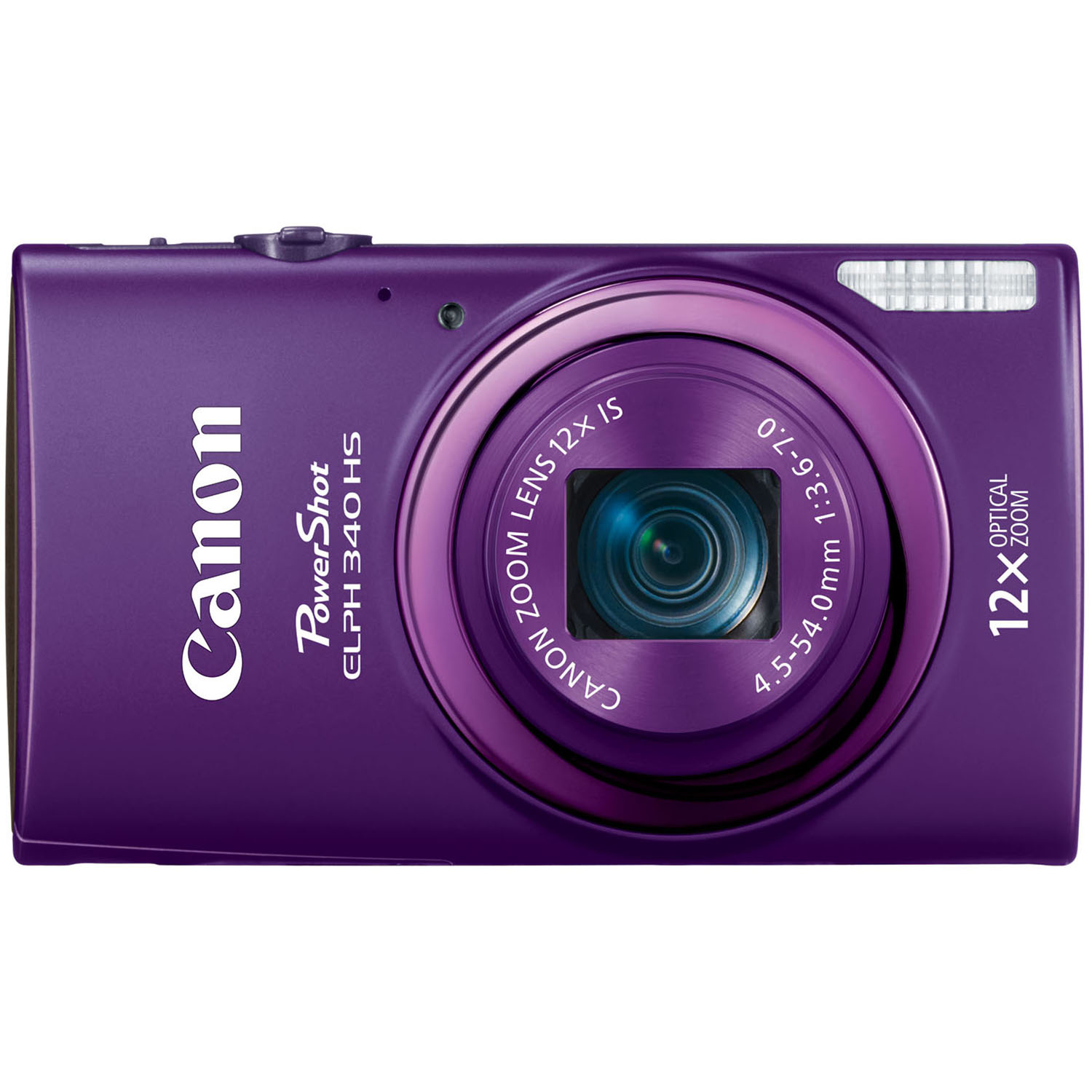 PowerShot ELPH 340 HS 16MP Purple Digital Camera with 12x Zoom