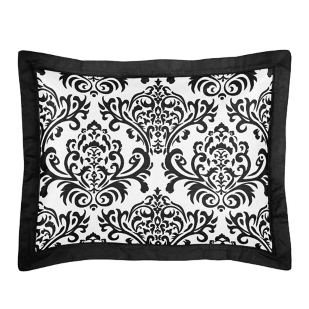 Sweet Jojo Designs Isabella Black and White Collection Standard Pillow Sham