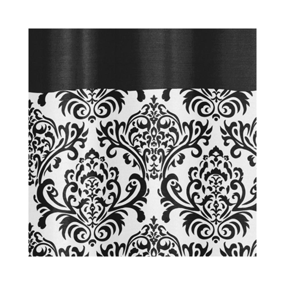 Sweet Jojo Designs Isabella Hot Pink, Black and White Collection Shower Curtain