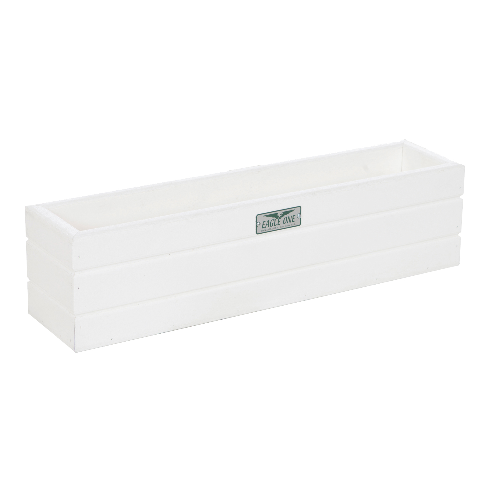 Large Herb Commercial Grade Planter Window Box, White