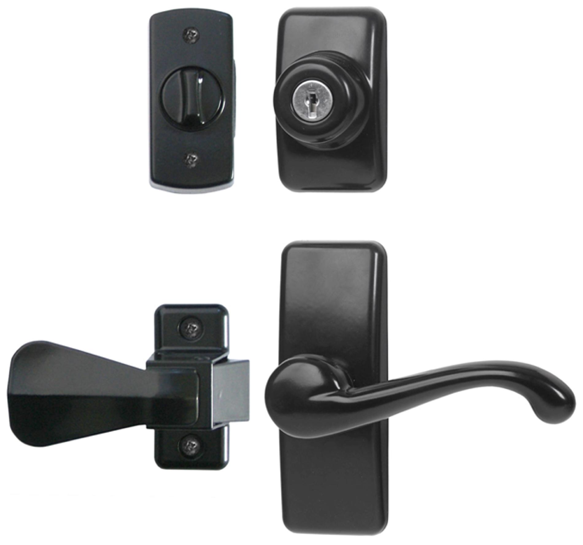 UPC 056947001372 product image for Ideal Security Inc. Deluxe Storm and Screen Door Lever Handle and Keyed Deadbolt | upcitemdb.com