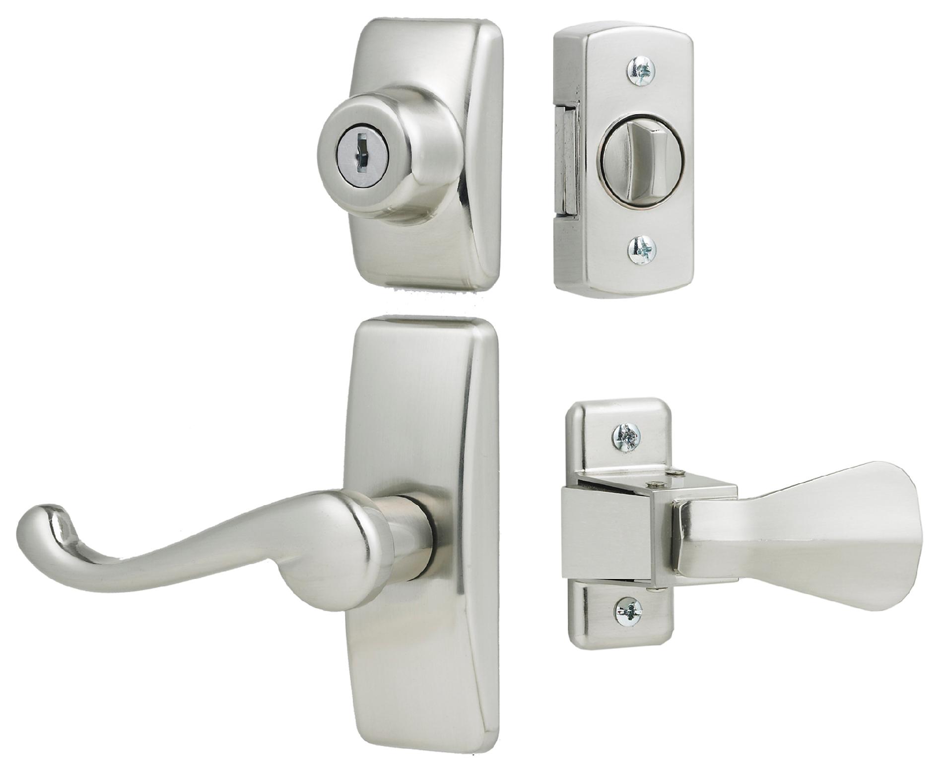 Ideal Security Inc. Deluxe Storm and Screen Door Lever Handle and Keyed