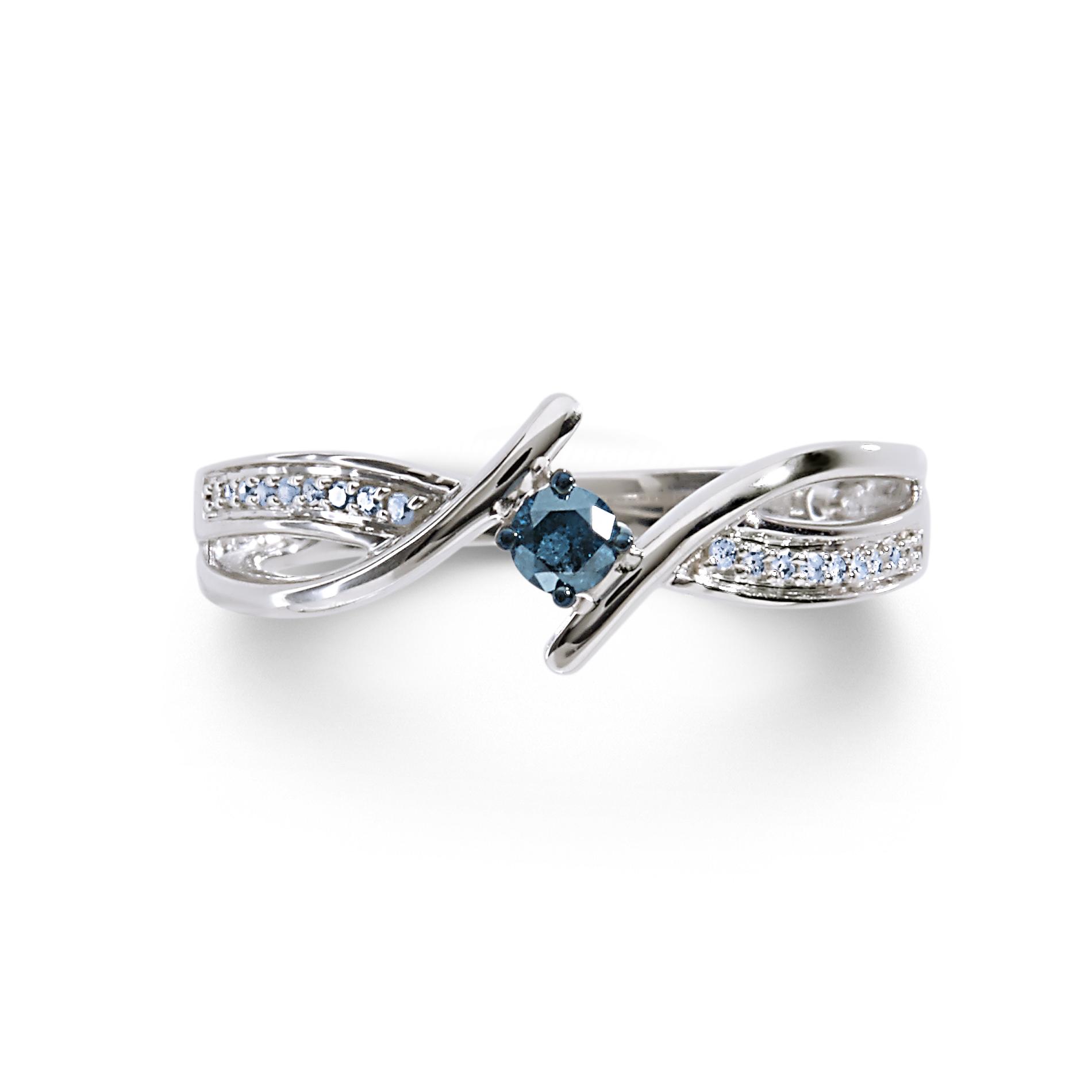 Blue Diamond Promise Rings 111