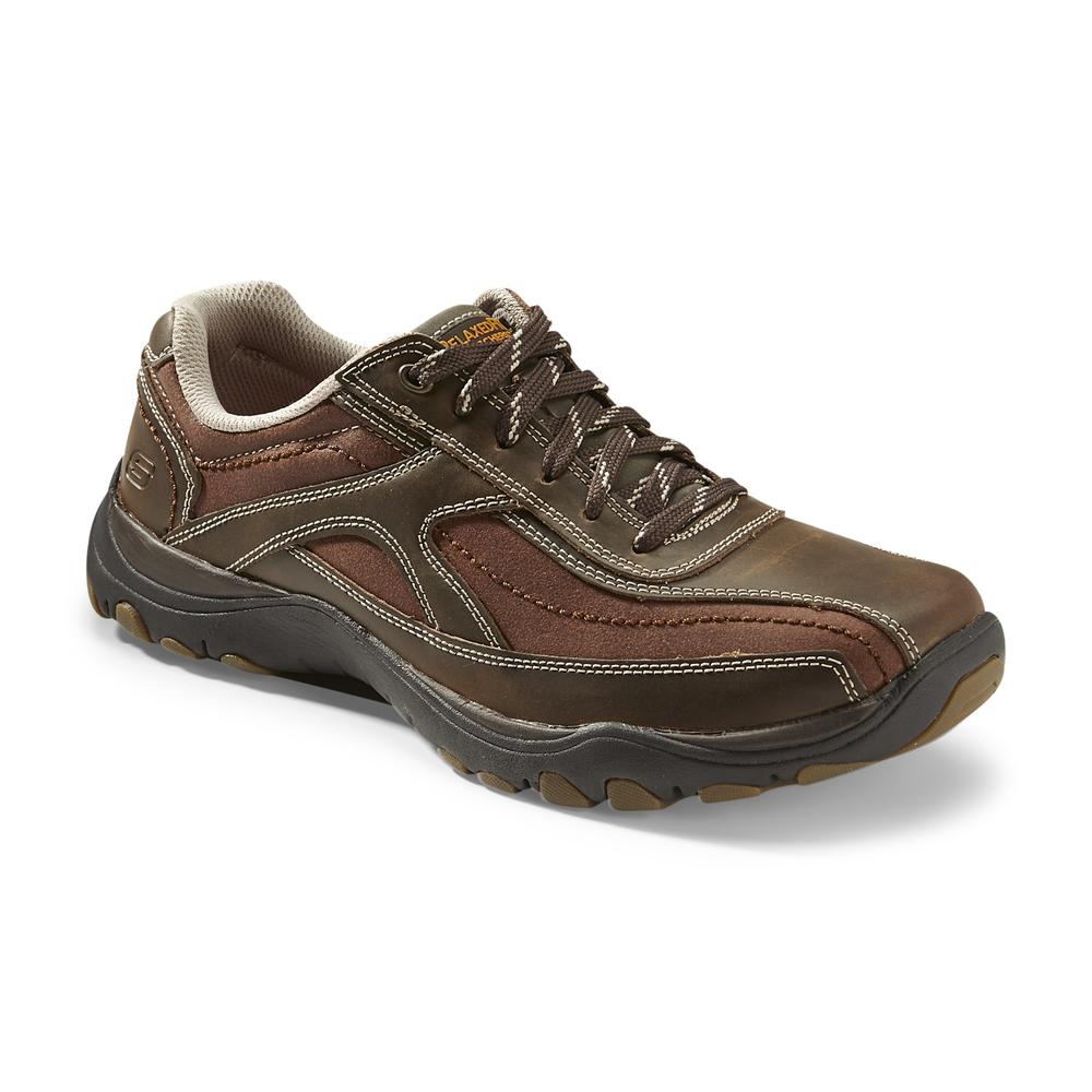 Men's Relaxed Fit Memory Foam Muster Casual Oxford - Brown
