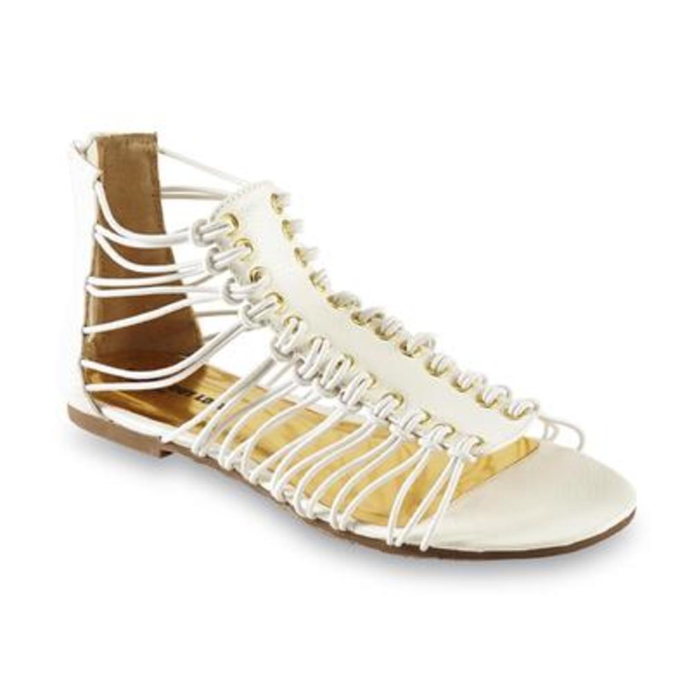 Women's Daydream White Bungee Gladiator Sandal