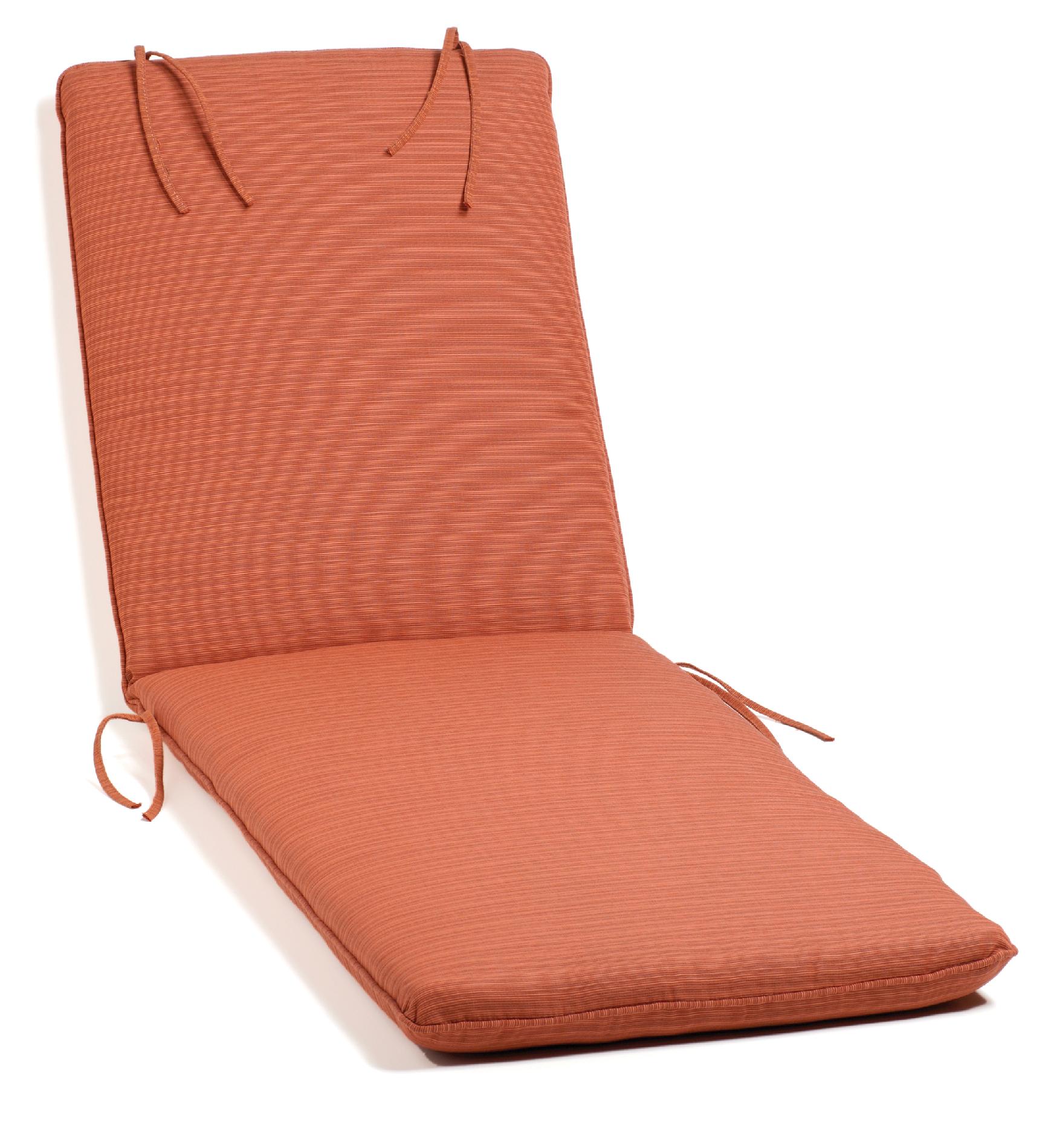 Oxford Chaise Lounge Cushion, Sunbrella&reg; Fabric, Dupione Papaya