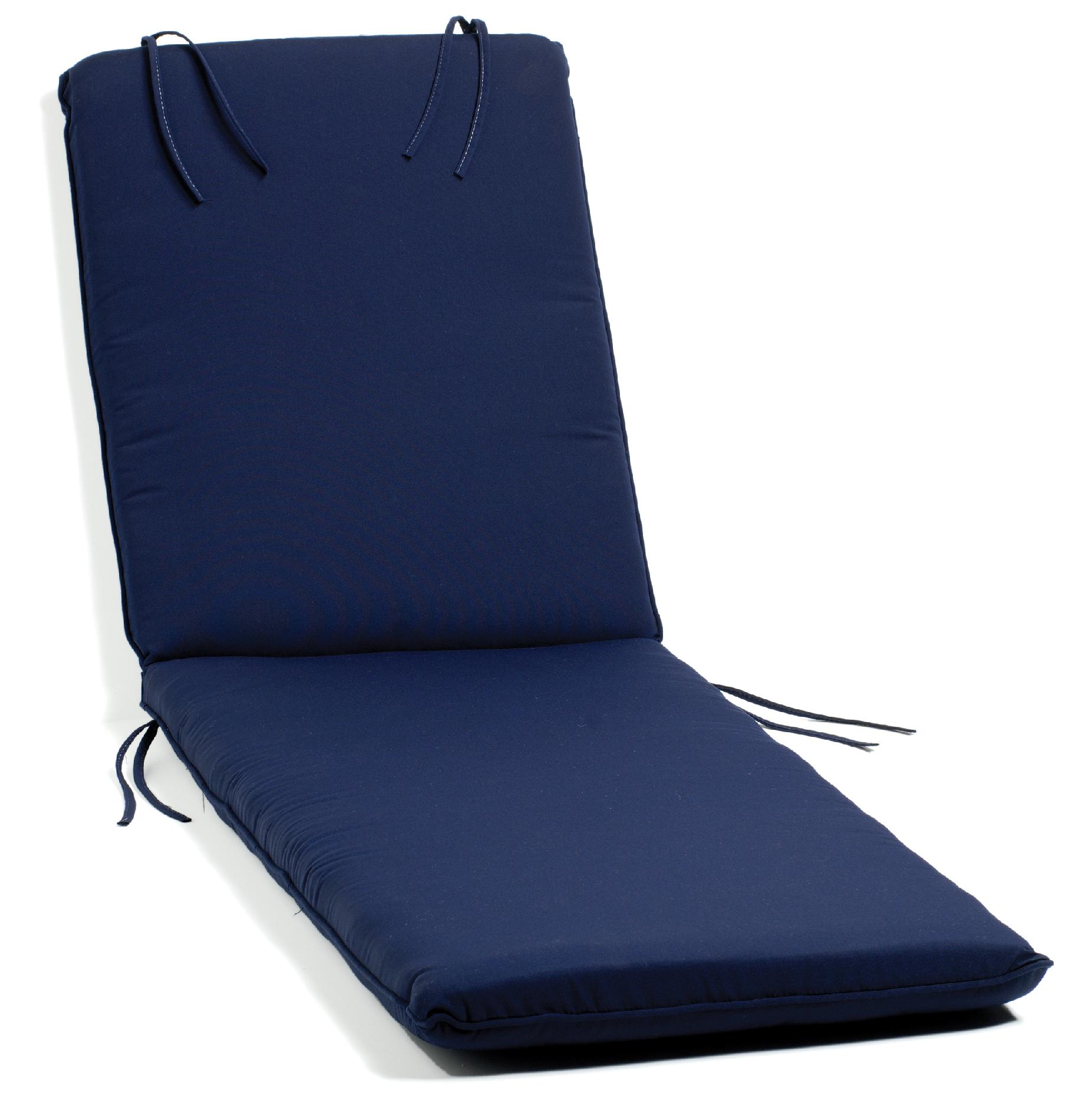 Oxford Chaise Lounge Cushion, Sunbrella&reg; Fabric, Navy