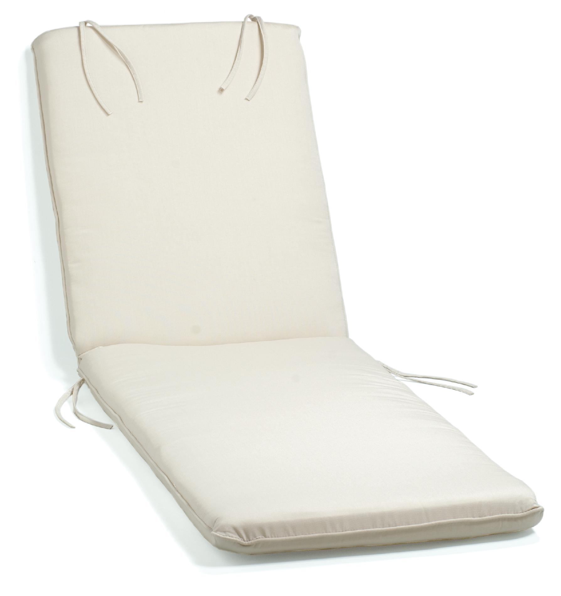 Oxford Chaise Lounge Cushion, Sunbrella&reg; Fabric, Canvas