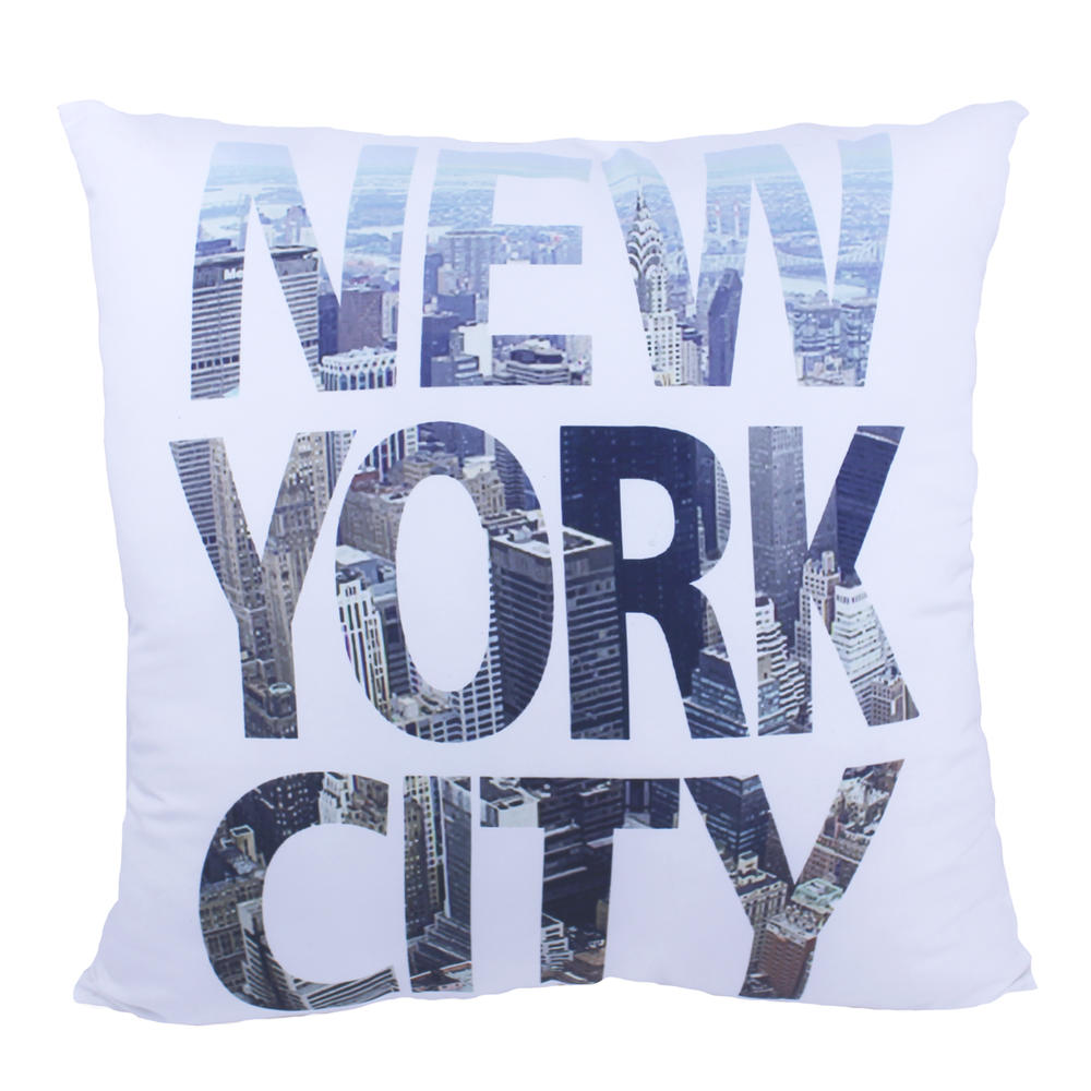 -Reversible New York/Los Angeles Pillow