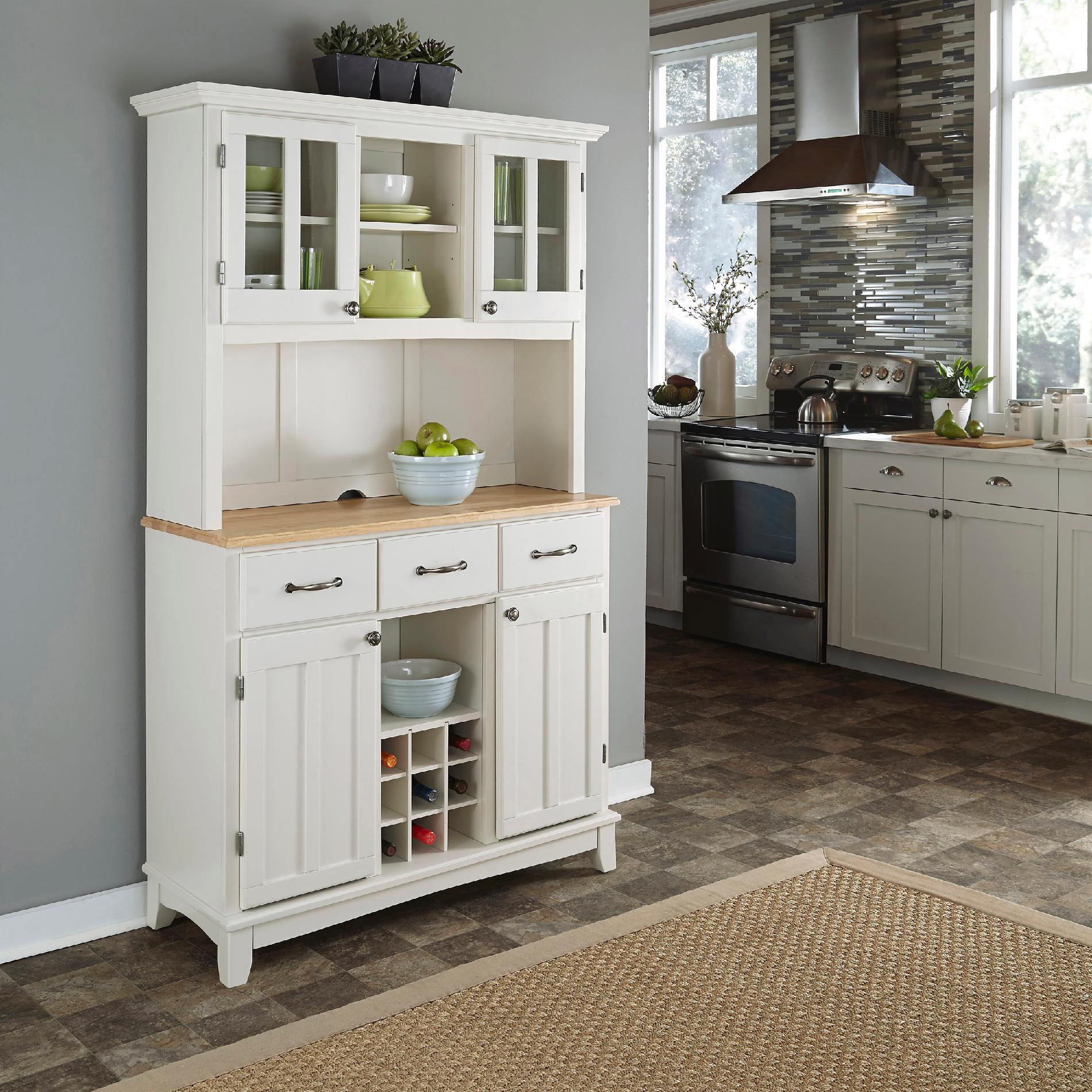 Home Styles Dining Room Buffet Hutch - White
