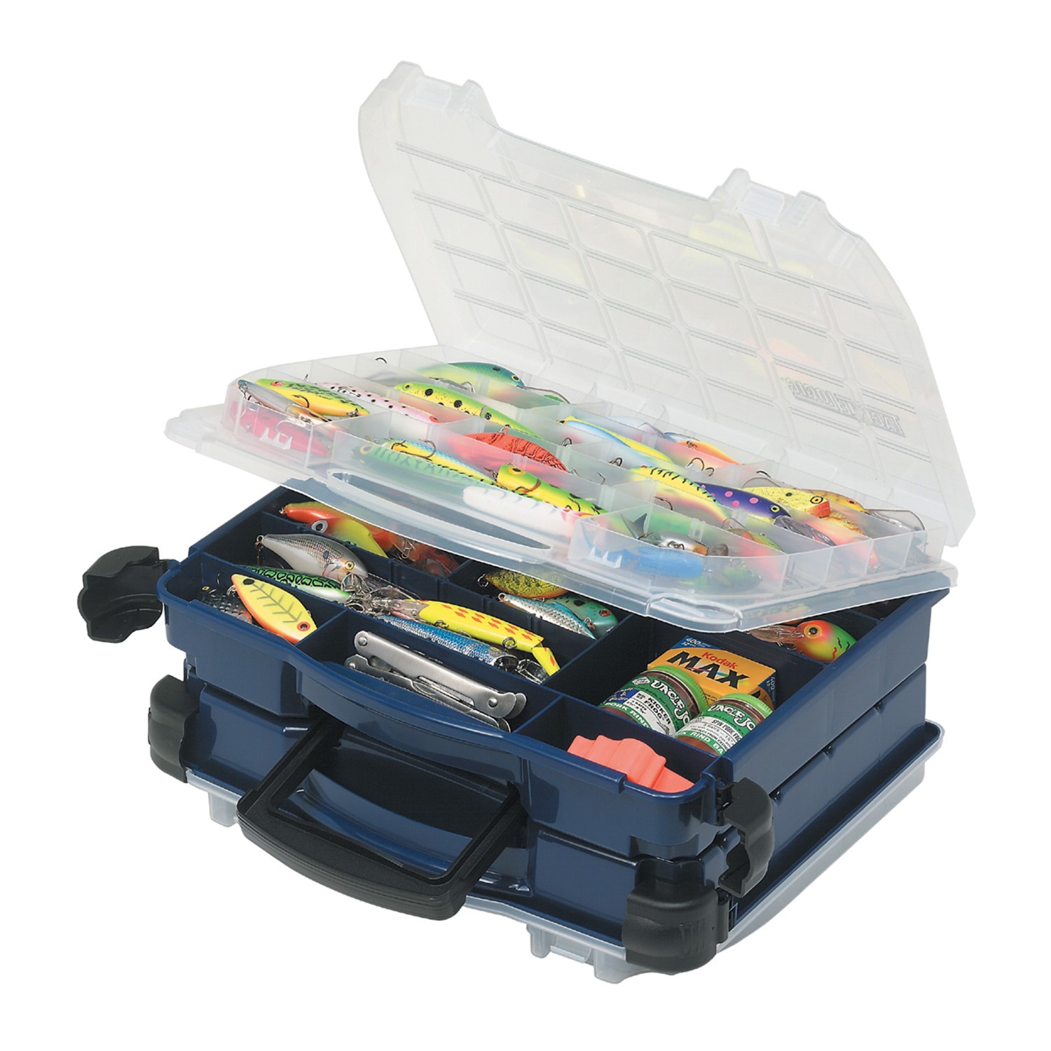 UPC 024099039529 product image for Plano 2-Sided Doulbe-Cover Blue Tackle Box 3952-10 | upcitemdb.com
