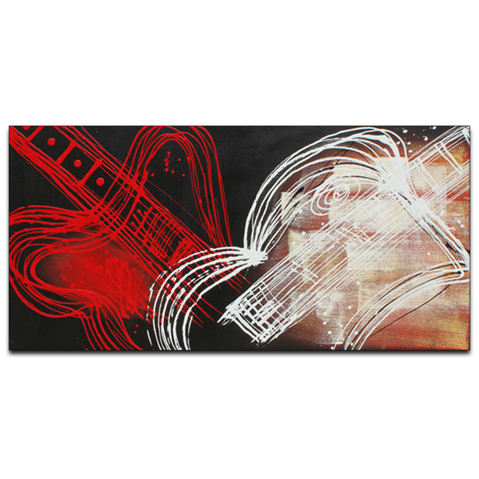 Music modern painting - 32 x 26 in  - Textured Hand-Painted Fine Art - Stretched on wooden bars - Wall kit included