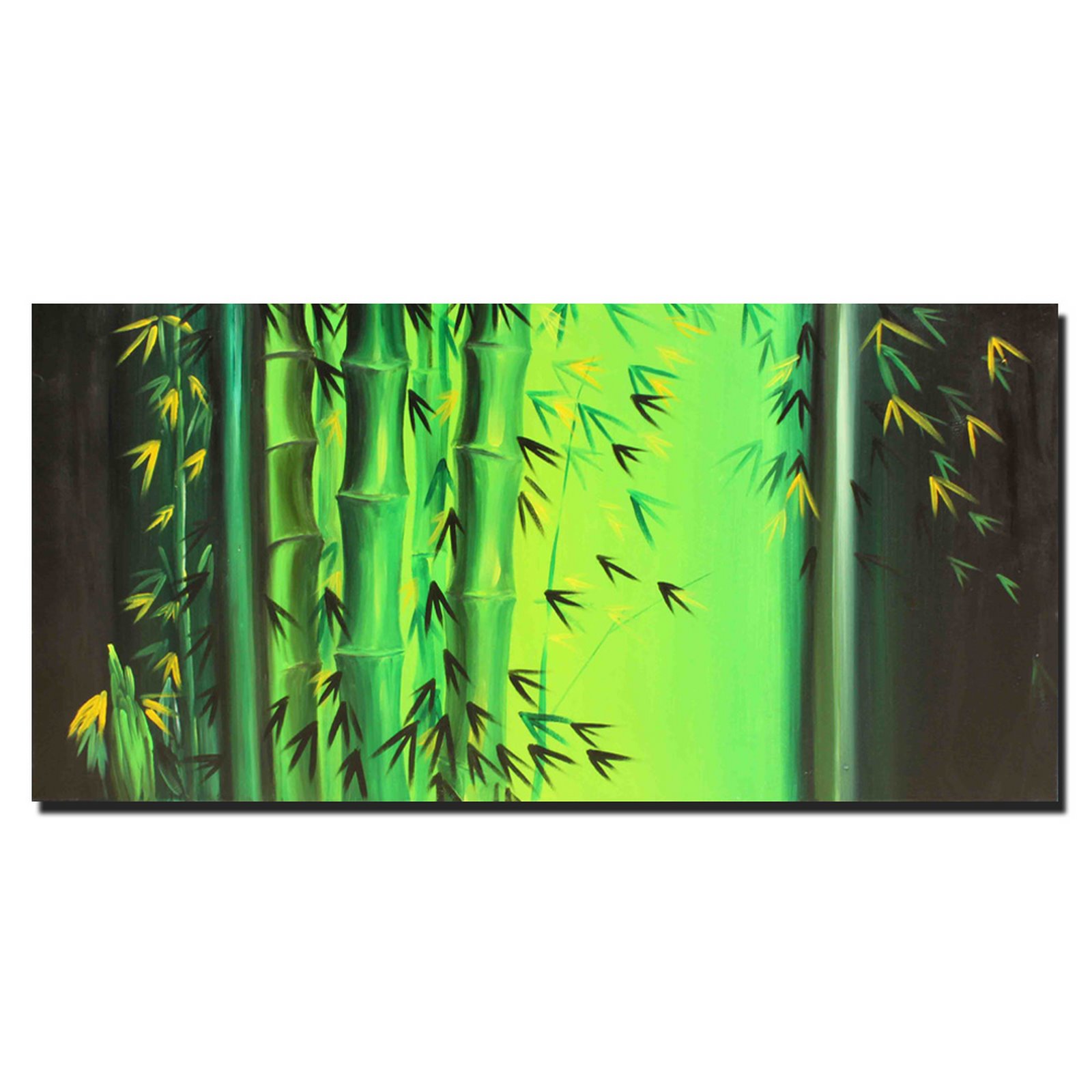 Bambo Abstract Wall Art - 32 x 26 in  - Textured Hand-Painted Fine Art - Stretched on wooden bars - Wall kit included