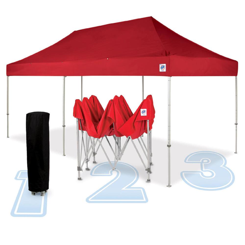 Eclipse™ Aluminum 10x20 Instant Shelter, Fabric Color Red