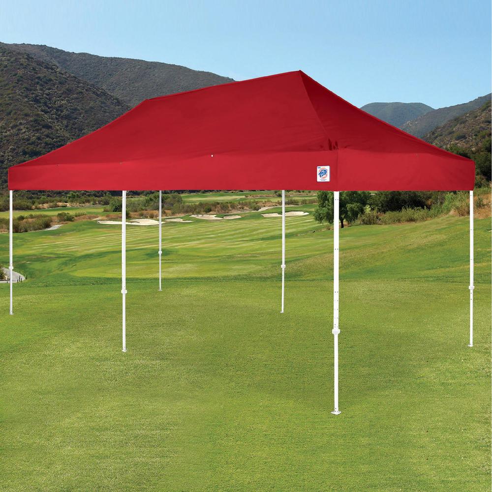 Eclipse&#8482; Steel 10x20 Instant Shelter, Fabric Color Red