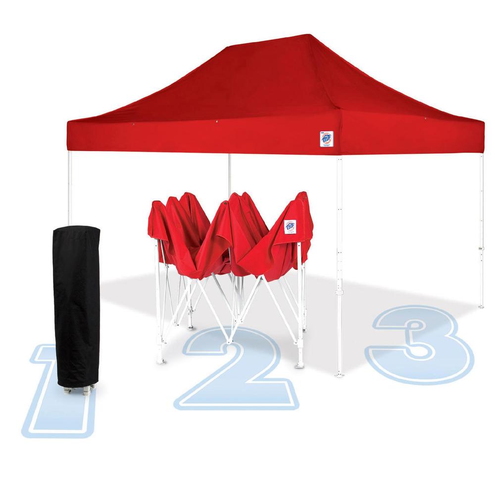 Eclipse&#8482; Steel 10x15 Instant Shelter, Red
