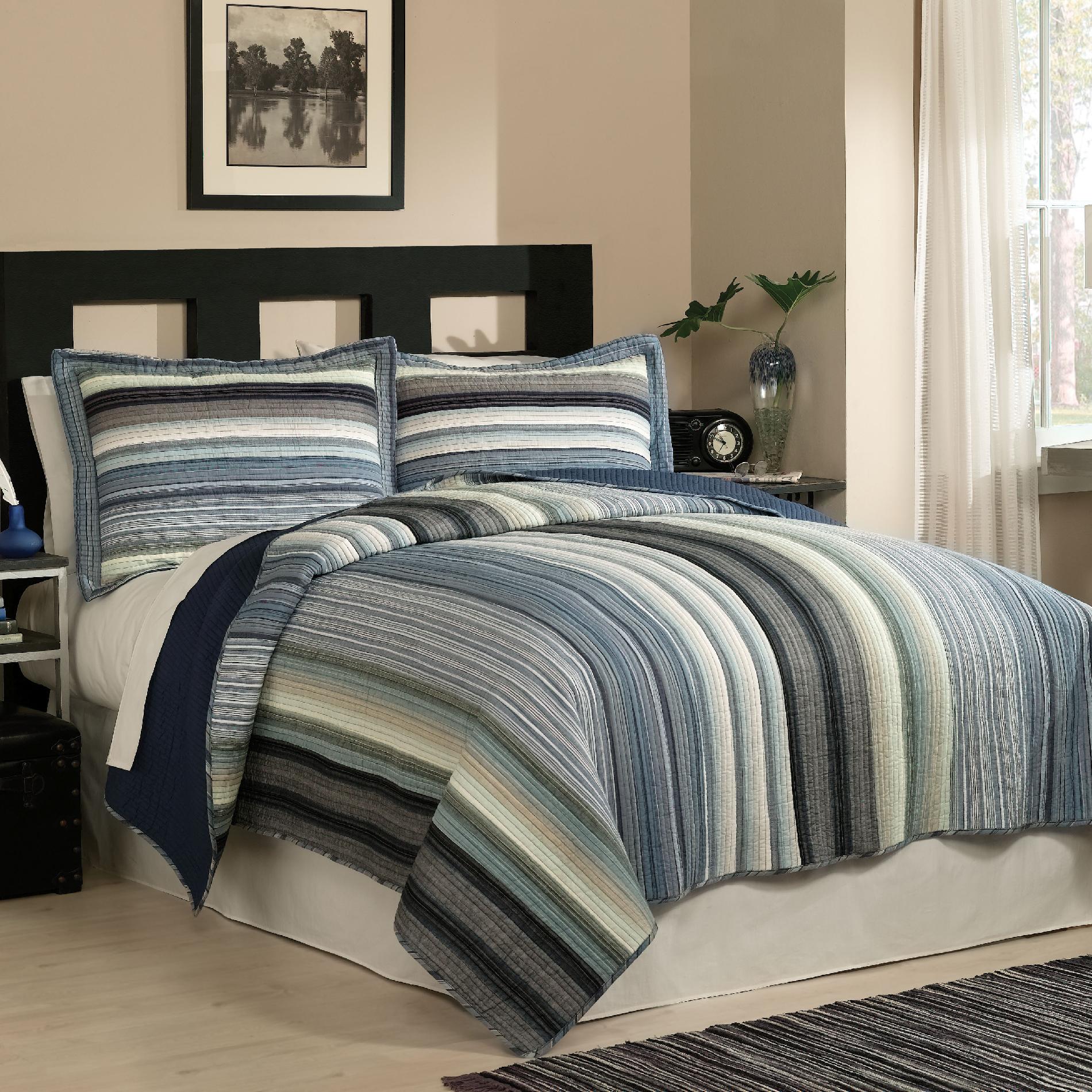 Retro Chic Water Mill Quilt Set Home Bed & Bath Bedding
