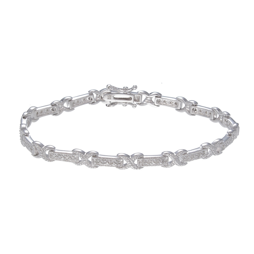 Sterling Silver 0.5 cttw Diamond Bracelet