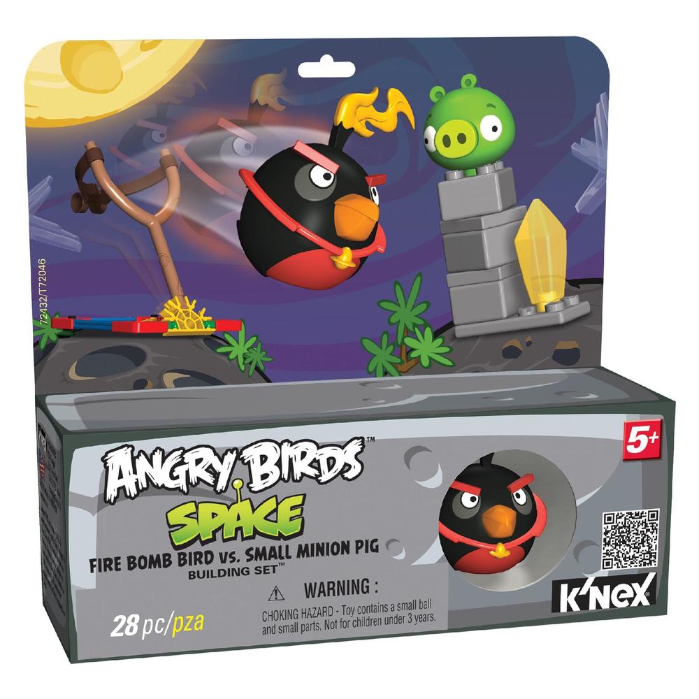 Angry Birds Fire Bomb Bird Vs. Small Minion Pig