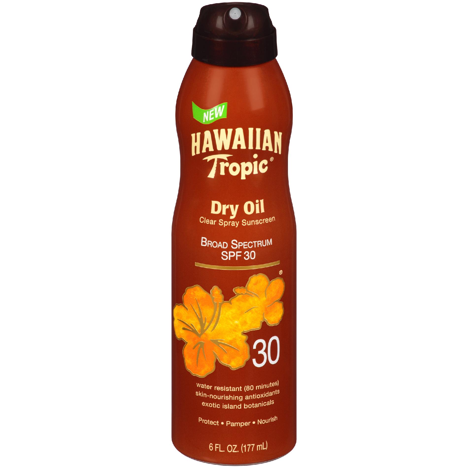UPC 075486089658 product image for Hawaiian Tropic Clear Spray Sunscreen, Dry Oil SPF 30, 6.0 fl oz(177 ml) | upcitemdb.com