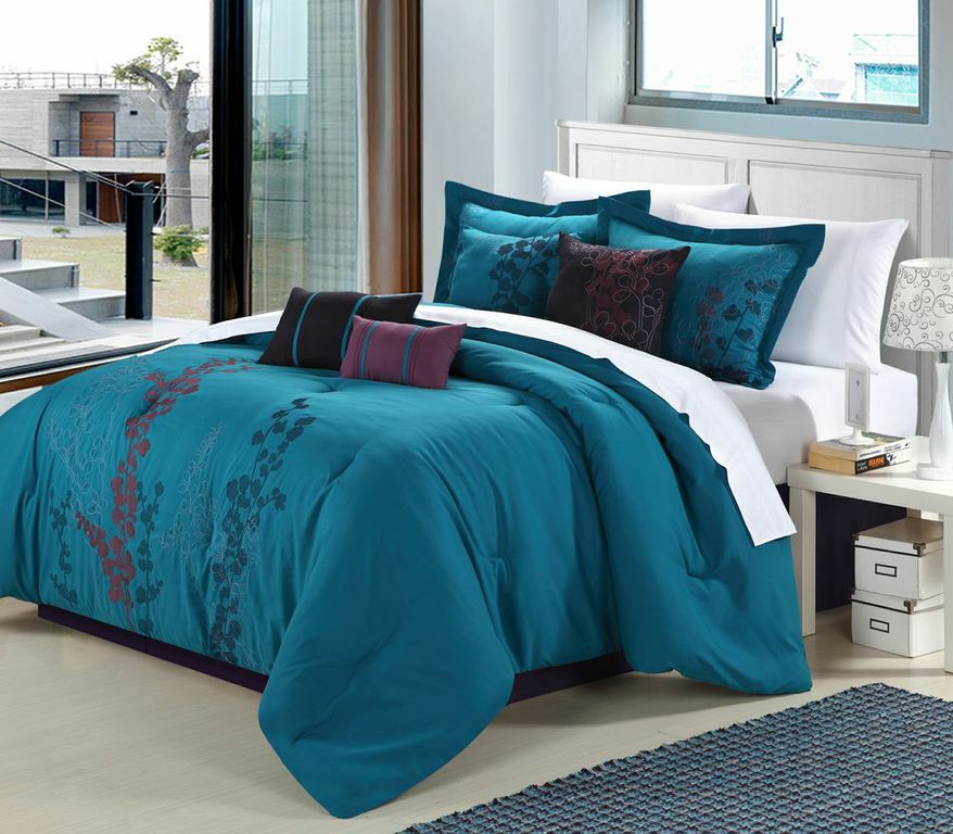Chic Home Gazebo 12 pc complete bed set Embroidered Comforter Set