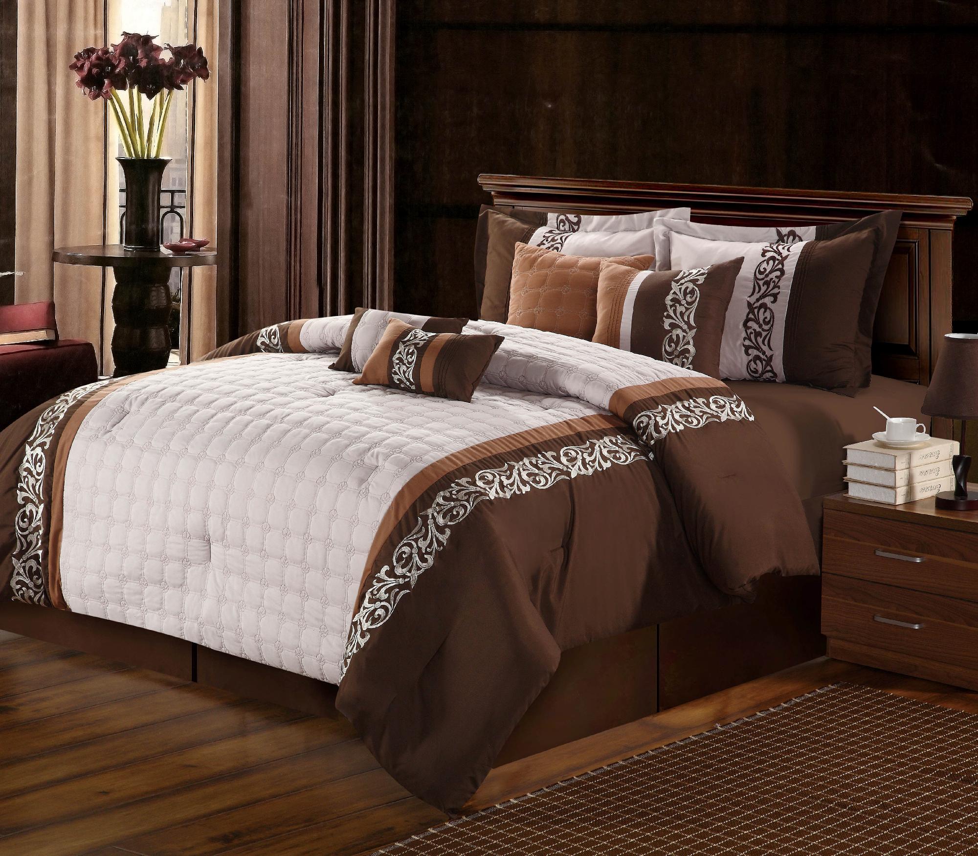 Chic Home Glendale 8 pc Embroidered Comforter Set