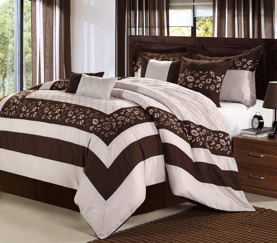 Chic Home Tiger 8 pc Embroidered Comforter Set