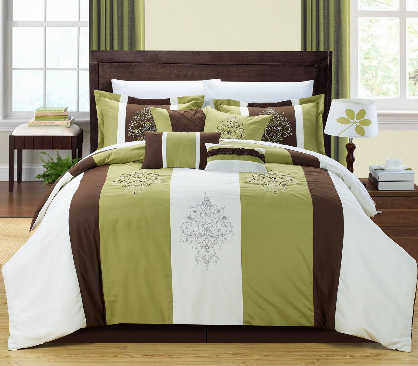 Vicky 8 pc Embroidered Comforter Set