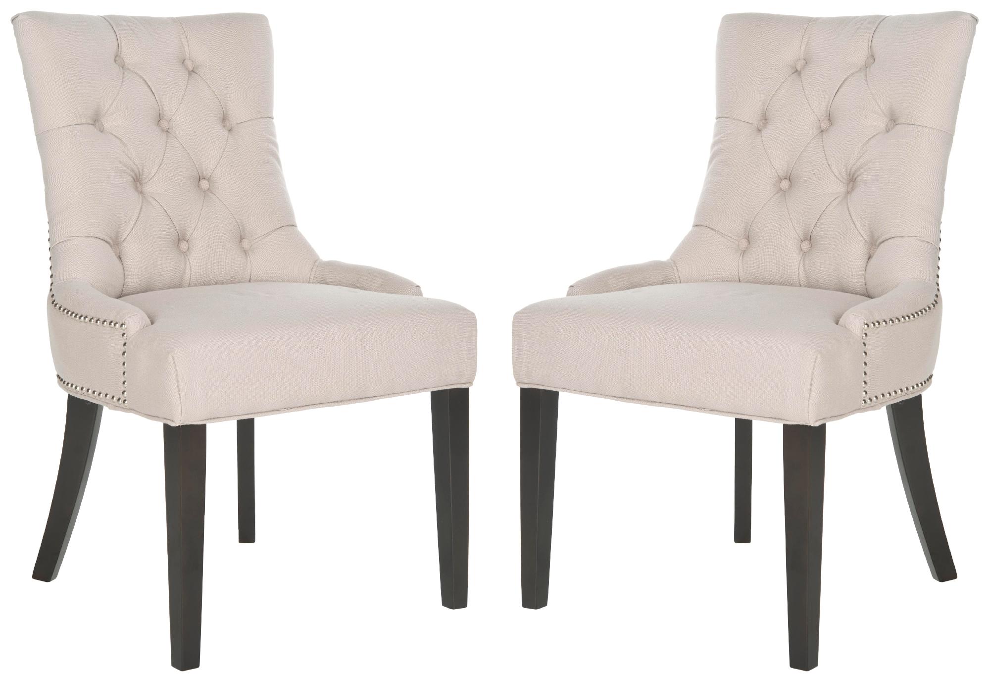 Safavieh Harlow 19''H Tufted Ring Chair (Set Of 2) - Silver Nail Heads