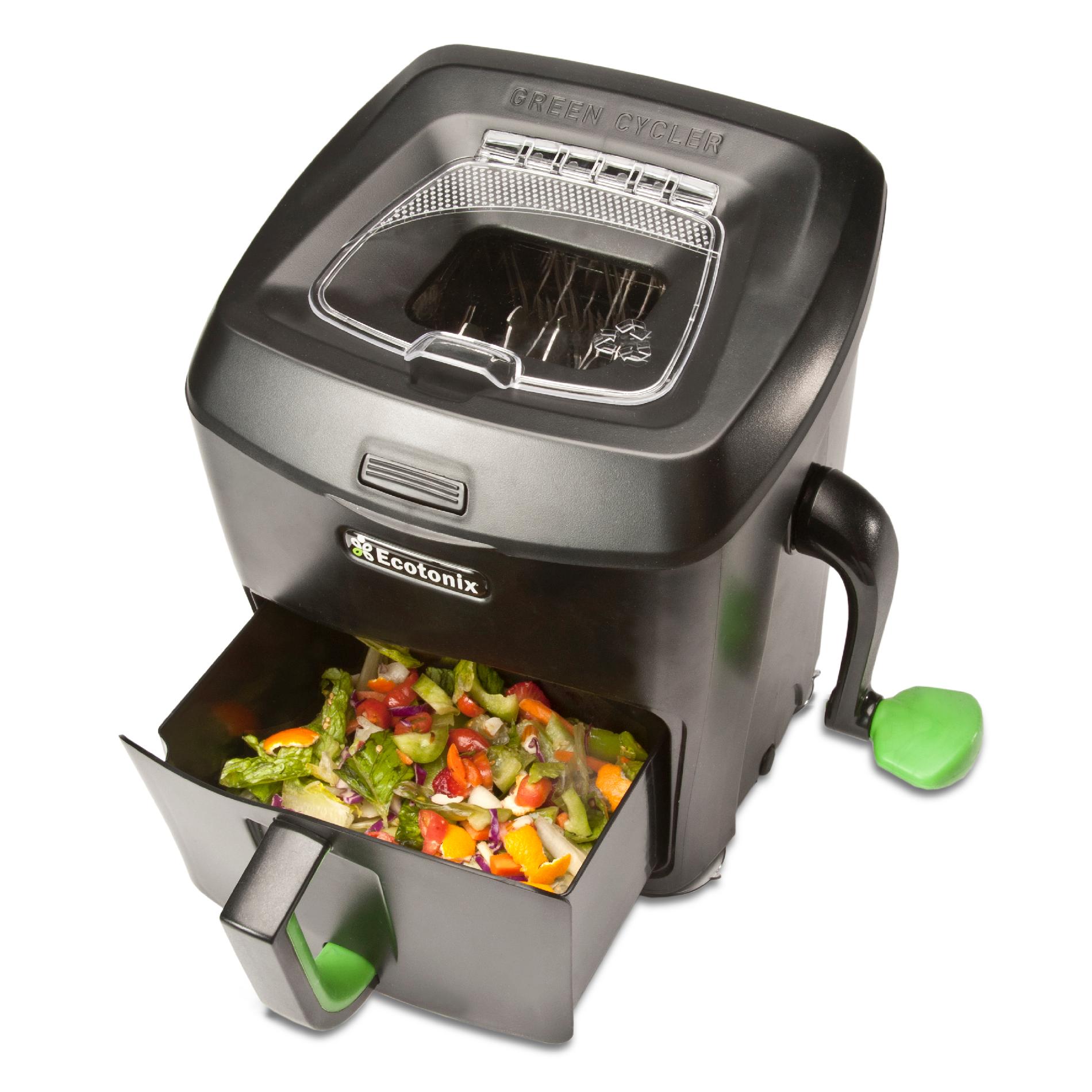 UPC 854390004014 product image for Green Cycler Kitchen Scrap Pre-Composter, Garden Series Black & Line Green | upcitemdb.com