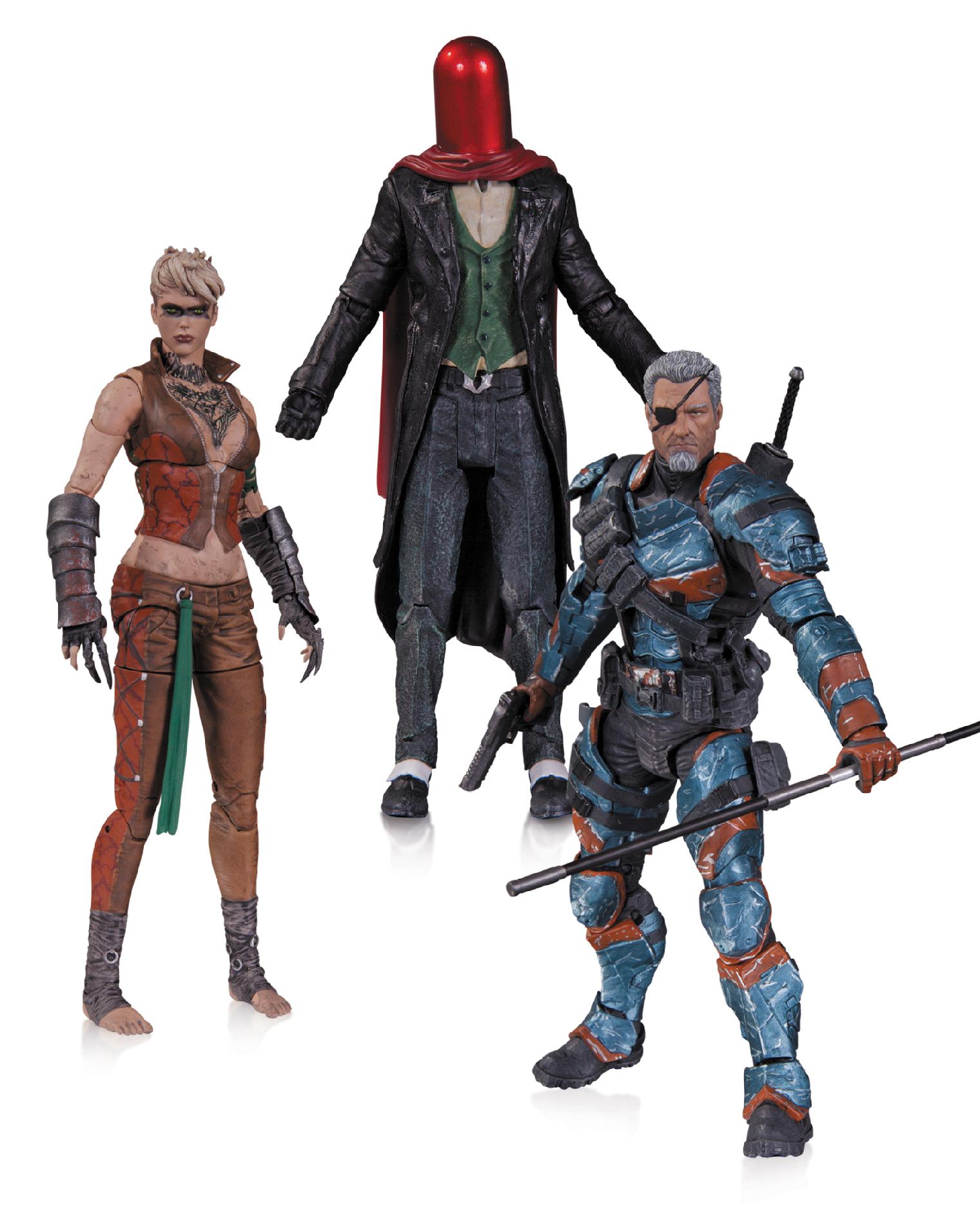Arkham Origins: 3 Pack Action Figure Set - Deathstroke,  Joker, & Copperhead